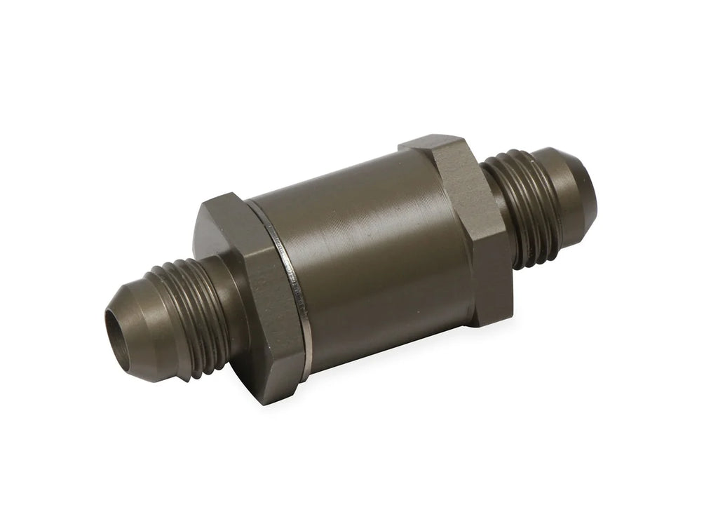 Earl's Performance Check Valve - 4AN Male – Stainless Steel Hinge Door with GF-600S Viton® Seal 253004ERL - Side View