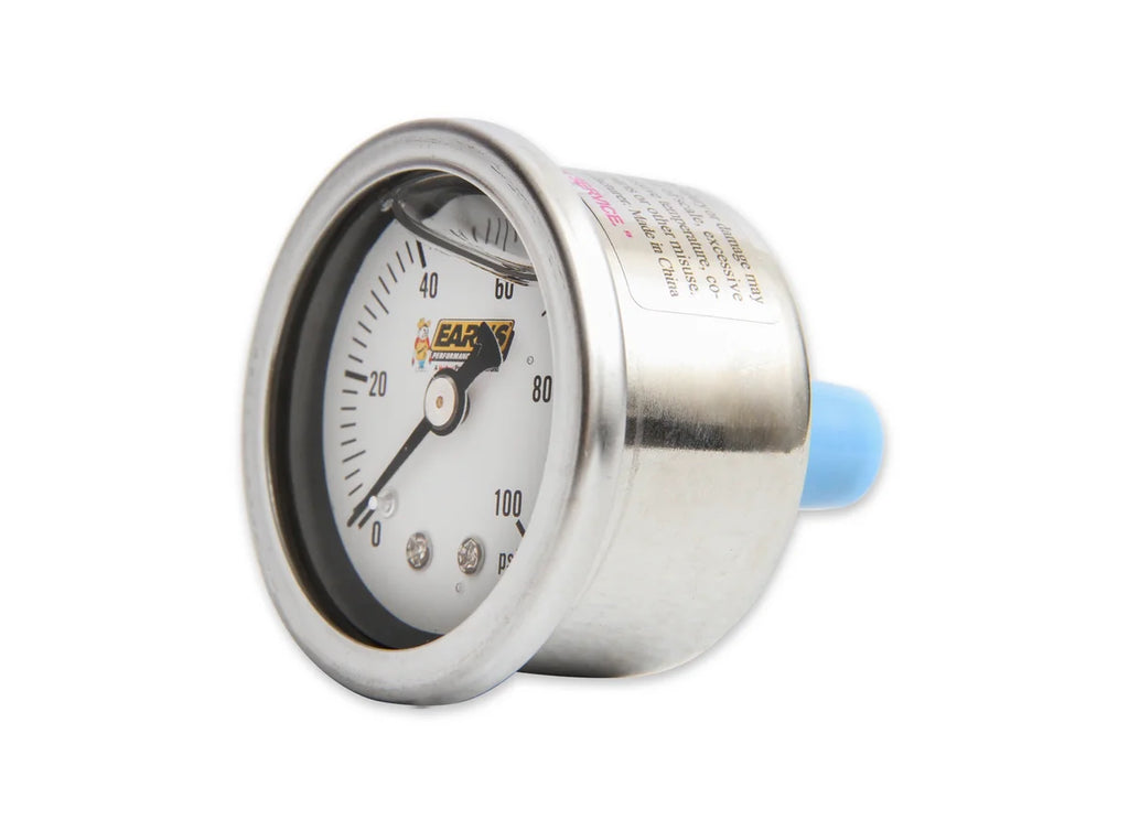 Earl's Performance Oil-Filled - 0-100 PSI - 1/8" NPT Male Thread 100187ERL - Side View