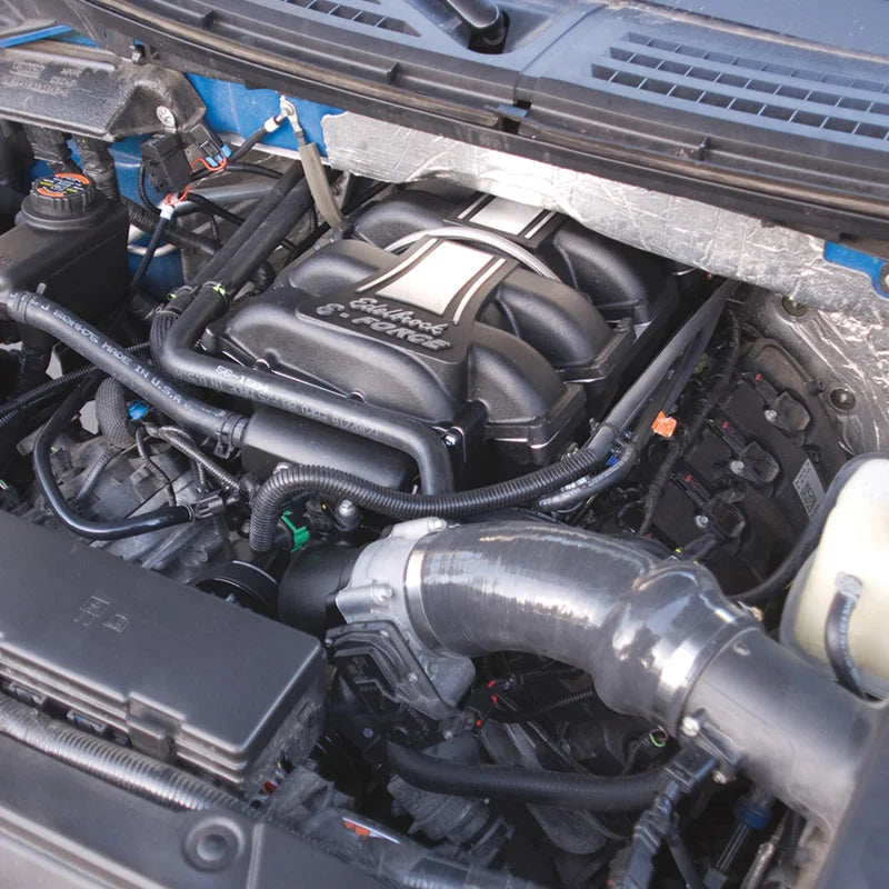 Edelbrock Supercharger Stage 1 - Street Kit 2011-2014 Ford F-150 5 0L w/ Tuner - Side View