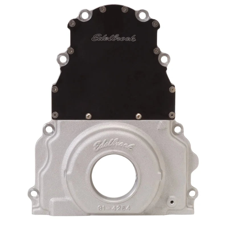 Edelbrock Timing Cover 2-Piece for GM Gen 3 Ls-Series - Side View