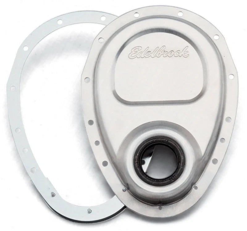 Edelbrock Two Piece Front Cover - Side View
