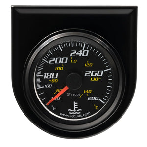 Equus Equus 6000 Series, Gauge, Water Temperature, 2" 130-280F, 270 Sweep Mech, Black E6242