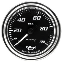 Load image into Gallery viewer, Equus Gauge, Kit, Oil Press, 2" 0-100 PSI, 270 Degree Sweep, Mech, Chrome 7000 Series E7244