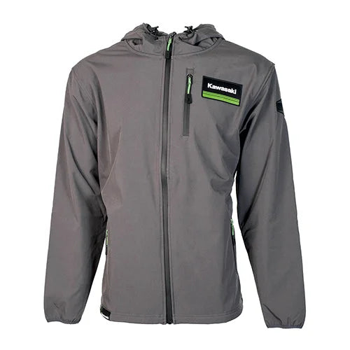 Factory Effex FACTORY EFFEX KAWASAKI SOFT-SHELL JACKET / GRAY XXL 22-85118 - Back View