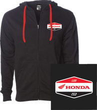 Load image into Gallery viewer, Factory Effex Honda Stadium Zip-Up Hoodie - Black - XL 27-88306 - Main Product View