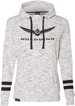 Factory Effex Women's Goldwing Bold Pullover Hoodie - White/Black - Small 25-88820 - Main Product View