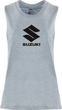 Load image into Gallery viewer, Factory Effex Women's Suzuki Idol Muscle Tank Top - Light Heather Blue - Medium 27-87452 - Main Product View