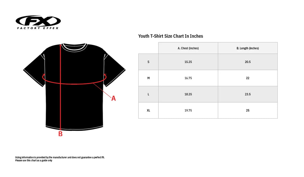 Factory Effex Youth Honda Starting Line T-Shirt - Heather Charcoal - XL 27-83306 - Side View
