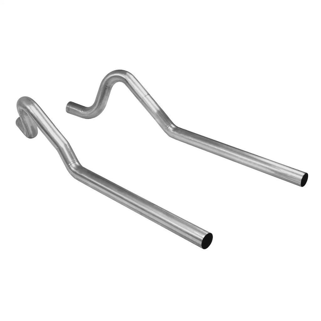 Flowmaster 1962-1974 MOPAR B-Body 3.0 Inch Mandrel Bent Aluminized Steel Tailpipes 15823 - Side View