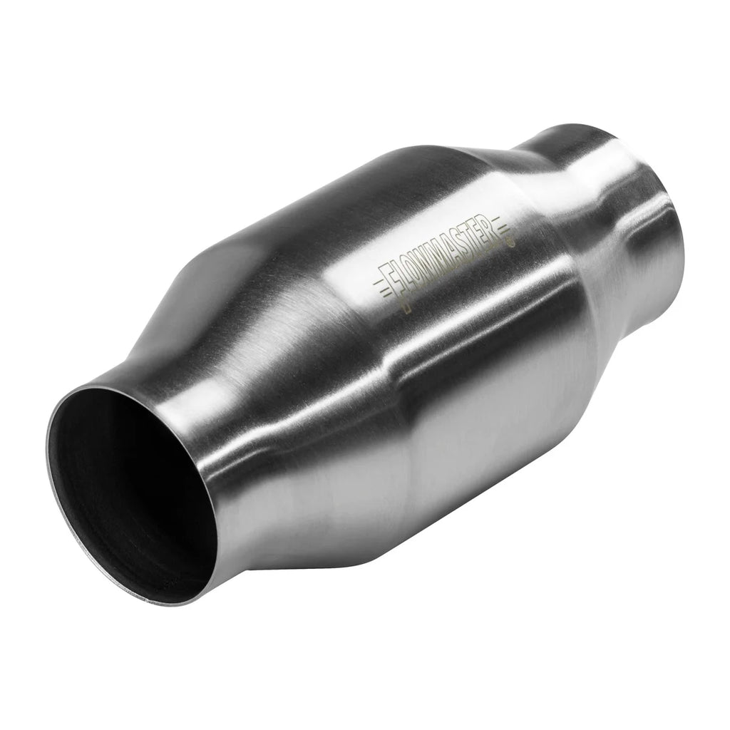 Flowmaster Catalytic Converter-Universal-200 Series-2.50 in Inlet/Outlet-49 State 2000125 - Side View