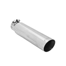 Load image into Gallery viewer, Flowmaster Exhaust Tip - 3.00 in. Angle Cut Polished SS Fits 2.25 in. Tubing - Clamp on 15372 - Side View