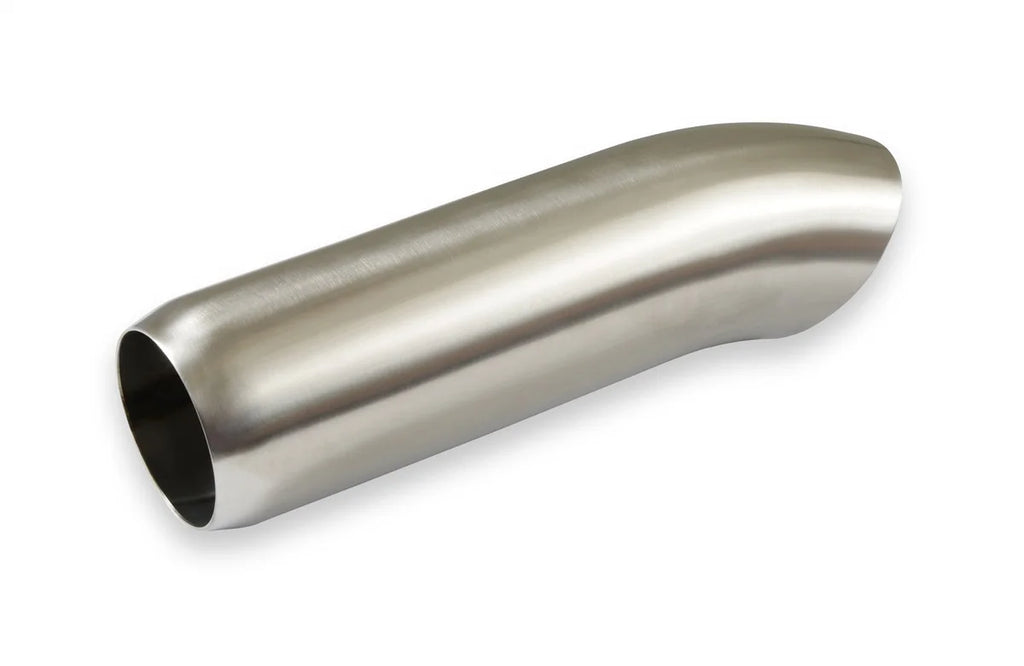 Flowmaster Exhaust Tip - 3.00 in. Turn Down Brushed SS Fits 2.50 in. Tubing - weld on 15341 - Back View