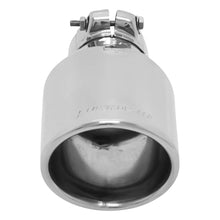 Load image into Gallery viewer, Flowmaster Exhaust Tip - 3.25 x 3.75 in. Oval Polished SS Fits 2.25 in. Tubing - Clamp on 15388 - Detail View