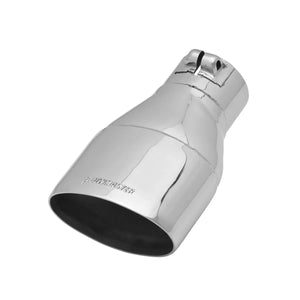 Flowmaster Exhaust Tip - 3.5 x 5.5 in Oval Straight Cut Polished SS Fits 3.00 in. -Clamp on 15383 - Main Product View