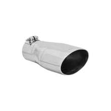 Load image into Gallery viewer, Flowmaster Exhaust Tip - 3.5 x 5.5 in Oval Straight Cut Polished SS Fits 3.00 in. -Clamp on 15383 - Side View