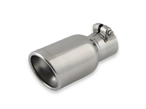 Flowmaster Exhaust Tip - 3.50 in. Rolled Angle Polished SS Fits 2.25 in. Tubing - clamp on 15364 - Main Product View