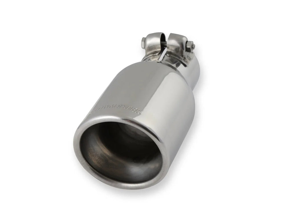 Flowmaster Exhaust Tip - 3.50 in. Rolled Angle Polished SS Fits 2.25 in. Tubing - clamp on 15364 - Installation View