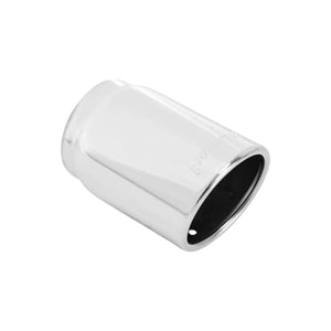 Flowmaster Exhaust Tip - 3.50 in. SS Rolled Edge Angle Cut Fits 3.00 in. Tubing - Weld on 15317 - Main Product View