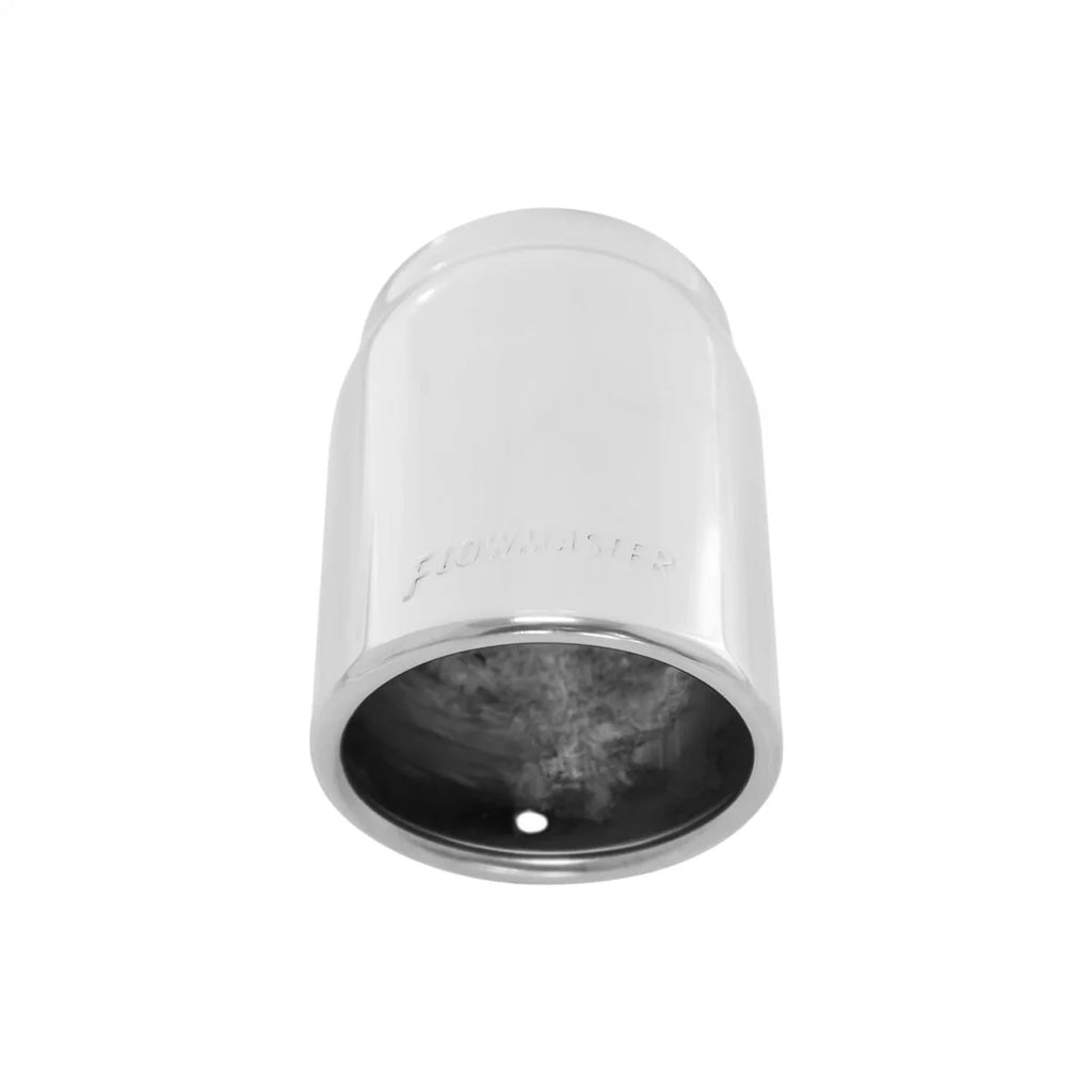 Flowmaster Exhaust Tip - 3.50 in. SS Rolled Edge Angle Cut Fits 3.00 in. Tubing - Weld on 15317 - Detail View