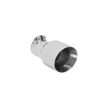 Load image into Gallery viewer, Flowmaster Exhaust Tip - 4.00 in. Angle Cut Polished SS Fits 2.50 in. Tubing - Clamp on 15396 - Side View