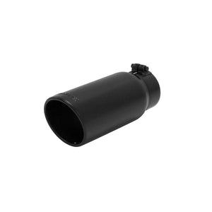 Flowmaster Exhaust Tip - 5 in. Rolled Angle Edge Black Ceramic Coating Fits 4 in. Tubing 15368B - Main Product View