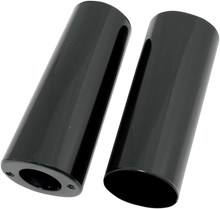 Load image into Gallery viewer, Fork Slider Covers - Extended +2" (8.5") - Gloss Black - Smooth DragSpecialties 74538B - Main Product View