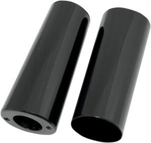 Fork Slider Covers - Extended +2" (8.5") - Gloss Black - Smooth DragSpecialties 74538B - Main Product View