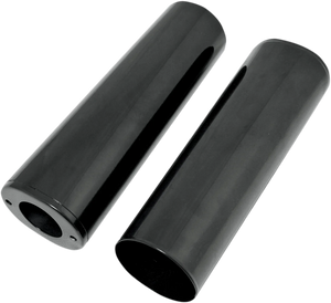 Fork Slider Covers - Extended +4" (10.5") - Gloss Black - Smooth DragSpecialties 74539B - Main Product View