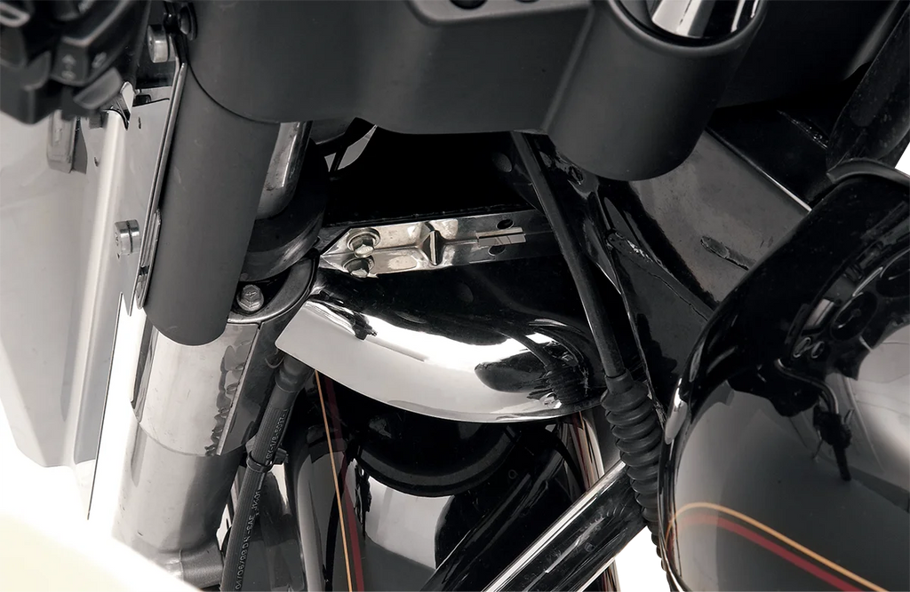 Front Fork Air Baffle - Chrome DragSpecialties 23-0421-SC3 - Side View