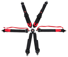 Load image into Gallery viewer, G-FORCE Racing Gear 6pt Harness Camlock Black SFI16.5 HNR 7601BK