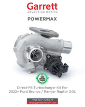 Load image into Gallery viewer, Garrett 2021+ Ford Bronco 2.7L GT1752S PowerMax Turbocharger Kit - Main Product View