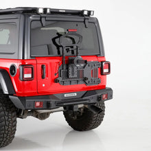 Load image into Gallery viewer, Go Rhino 08-22 Jeep Wrangler JL/JLU Body Mount Spare Tire Carrier - Tex. Blk - Installation View