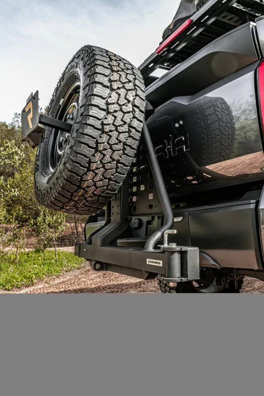 Go Rhino Swing-A-Way Hitch Mounted Tire Carrier (Lic. Plate Lights Not Included) - Textured Black - Additional View 5