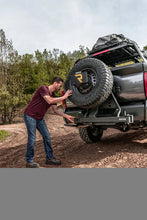Load image into Gallery viewer, Go Rhino Swing-A-Way Hitch Mounted Tire Carrier (Lic. Plate Lights Not Included) - Textured Black - Additional View 6