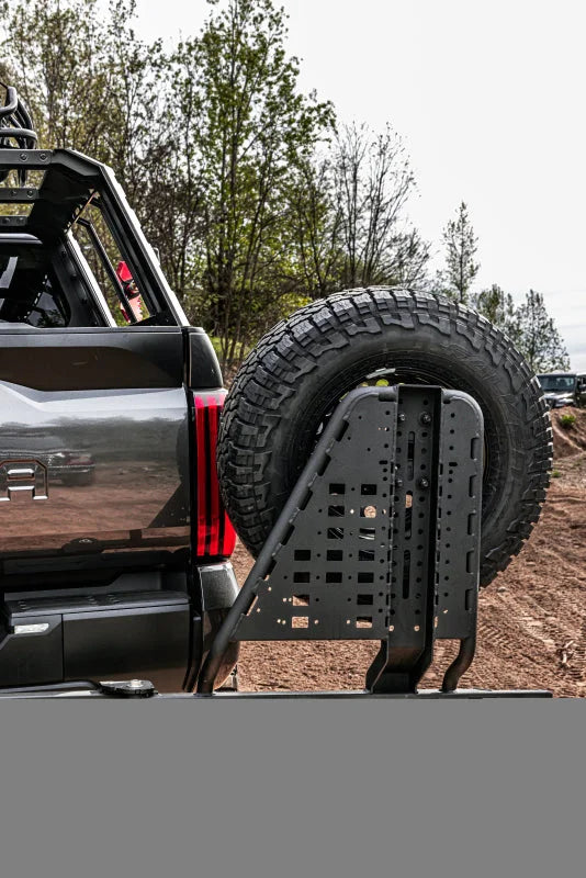 Go Rhino Swing-A-Way Hitch Mounted Tire Carrier (Lic. Plate Lights Not Included) - Textured Black - Additional View 9