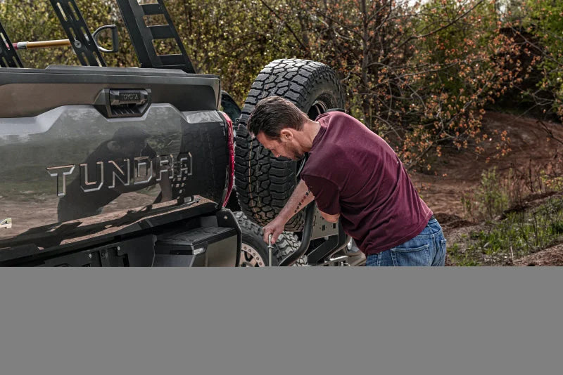 Go Rhino Swing-A-Way Hitch Mounted Tire Carrier (Lic. Plate Lights Not Included) - Textured Black - Additional View 13