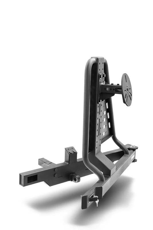 Go Rhino Swing-A-Way Hitch Mounted Tire Carrier (Lic. Plate Lights Not Included) - Textured Black - Additional View 15