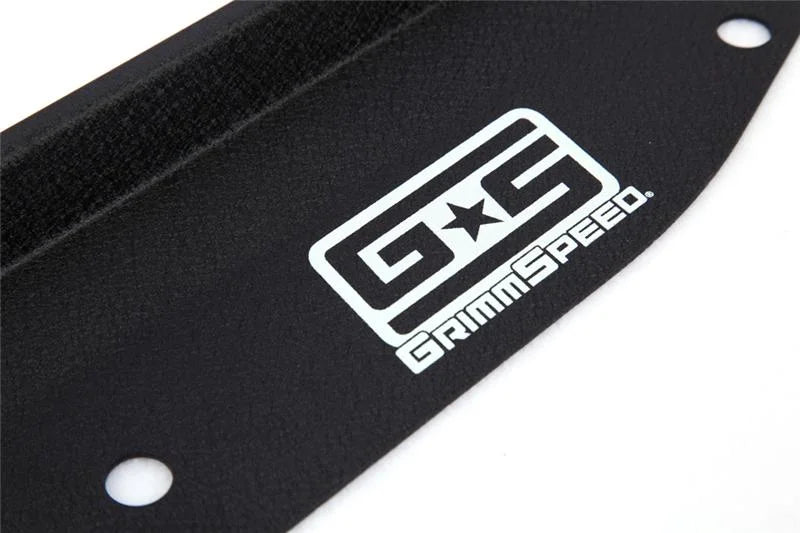 GrimmSpeed 08+ Subaru Impreza/WRX/STI Radiator Shroud w/Tool Tray - Black - Side View