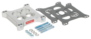 Hamburger's Performance TORQUE-FLOW CARBURETOR SPACER- Holley DUAL PLANE; 1 in. Tall- Billet Aluminum 3219