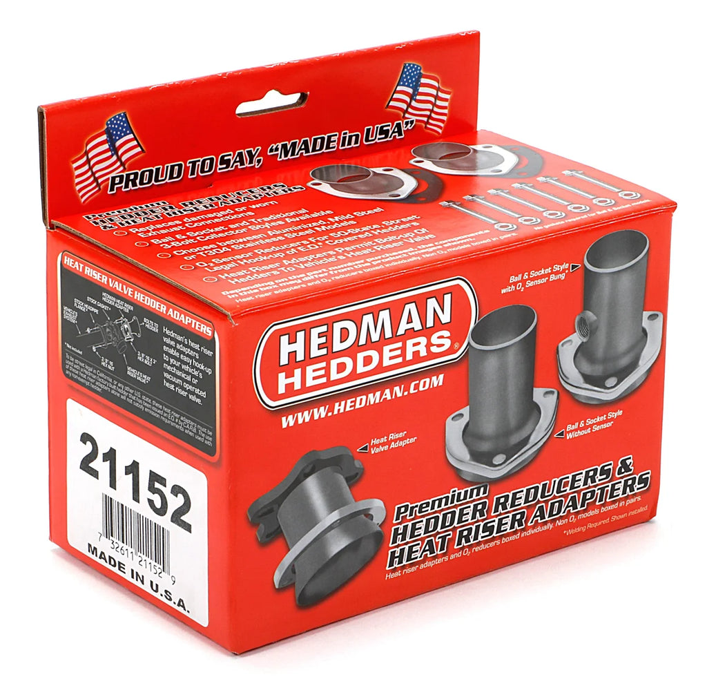 Hedman Hedders 3 in. Mild Steel, Ball-Style Header Collector Conversion Kit 21152 - Back View