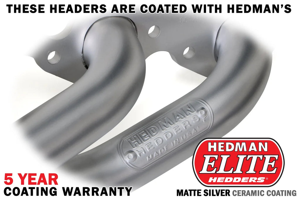 Hedman Hedders HD Silver Mid-Length Headers for 1988-97 2WD/4WD Ford F150-F350 Trucks with 7.5L 89468 - Back View