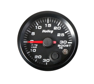 Holley Black 2-1/16" Boost/Vac -30inhg/30psi-Holley logo 26-606 - Main Product View
