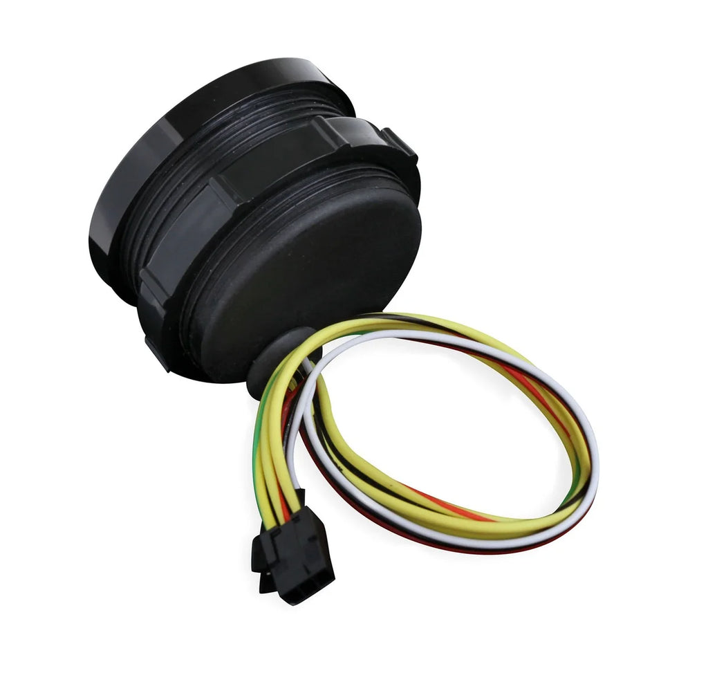 Holley Black 2-1/16" Fuel Pressure 0-100psi-Holley logo 26-608 - Back View