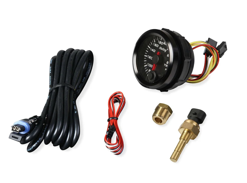 Holley Black 2-1/16" Transmission Temperature 60-260°F-Holley logo 26-605 - Side View