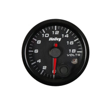 Load image into Gallery viewer, Holley Black 2-1/16" Voltage 8-18 volts-Holley logo 26-603 - Main Product View