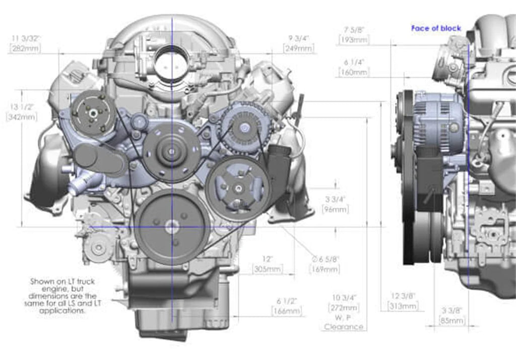 Holley - Gen V LT Engines - Standard Damper - Black 20-205BK - Side View