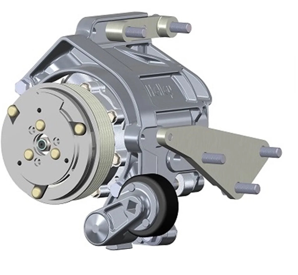 Holley Low-Mount LS Drive System (A/C) w/ Sanden SD7 Compressor - Passenger's Side 20-160 - Installation View