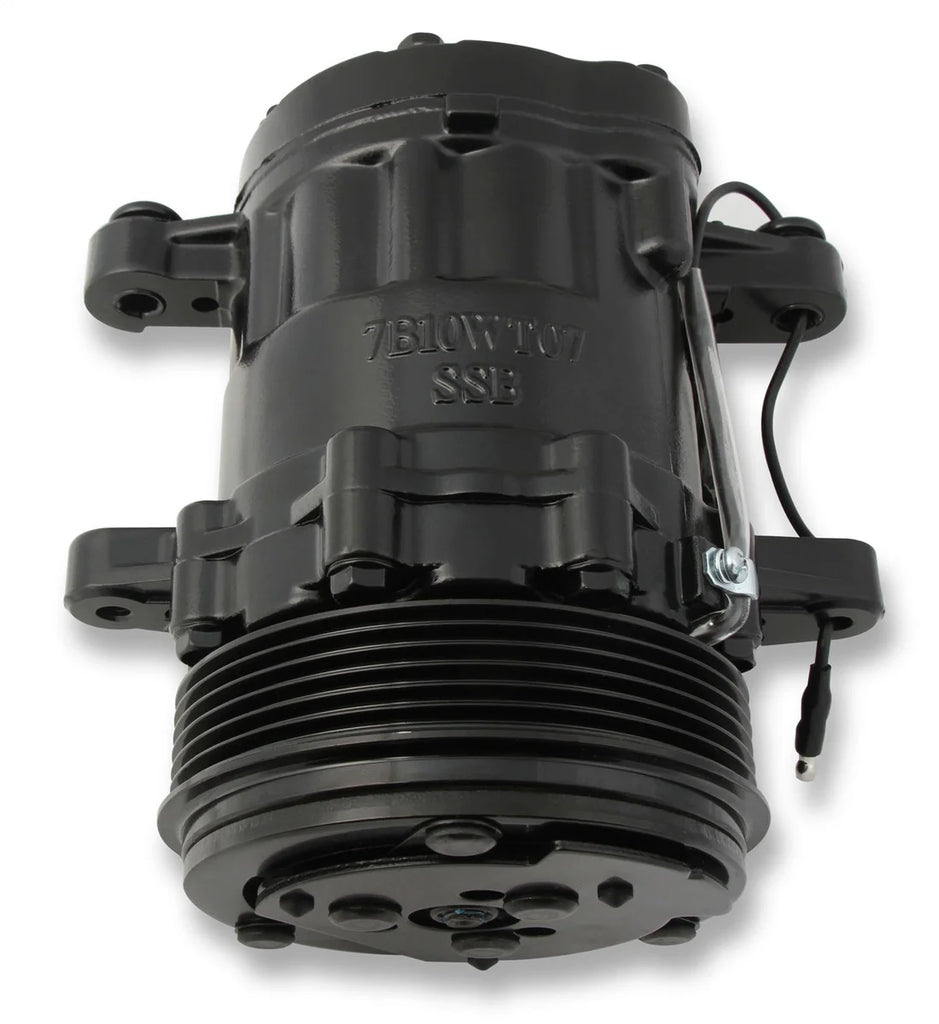 Holley Low-Mount LS Drive System (A/C) w/ Sanden SD7 Compressor - Passenger's Side 20-160BK - Additional View 6