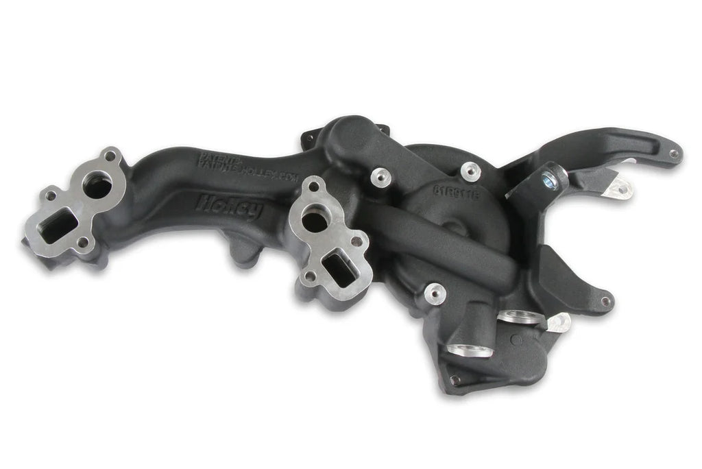 Holley MANIFOLD-BRACKET KIT, LT4 WET-Black 97-250BK - Side View