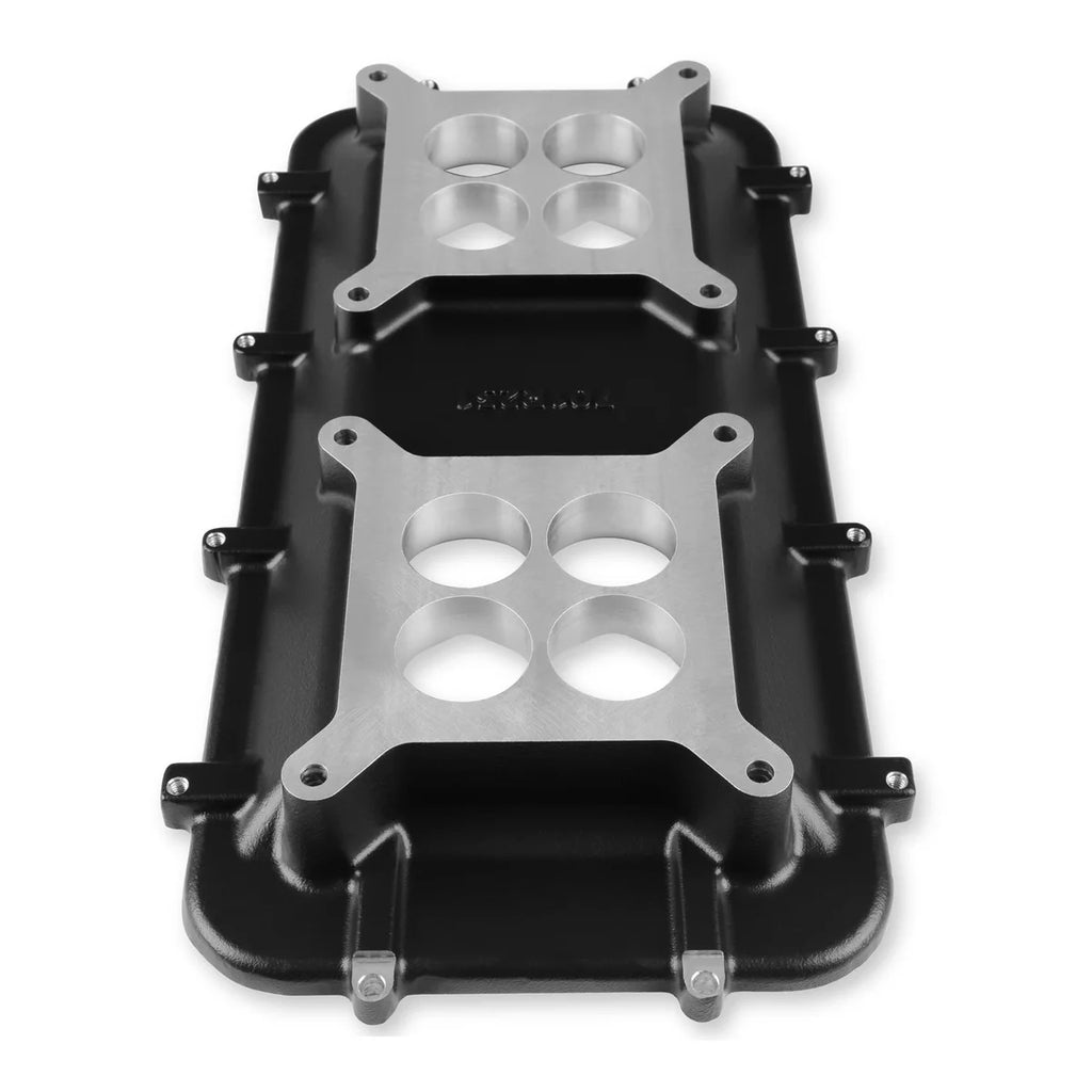 Holley Mid-Rise Plenum Base Adapter Kit - GM LS1/LS2/LS6 - Black 300-267BK - Side View